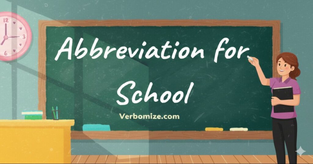 short form of school